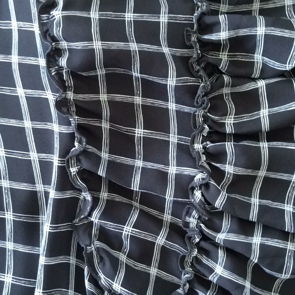 Black & White Check LOFT Outlet Small Shirt - Picture 6 of 8